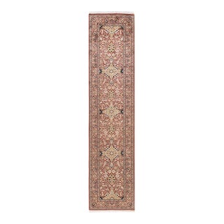 Mogul, One-of-a-Kind Hand-Knotted Area Rug in Pink, 2' 7" x 11' 1" For Sale