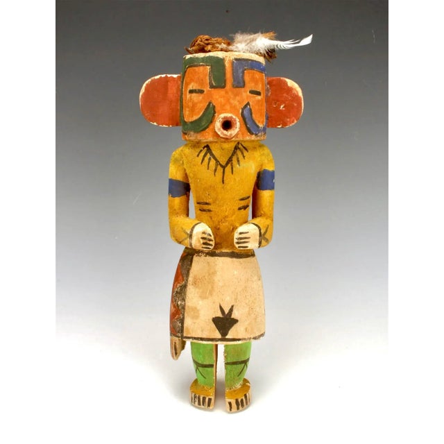 Painted Wood Kachina Style Figure (#1) For Sale - Image 9 of 10
