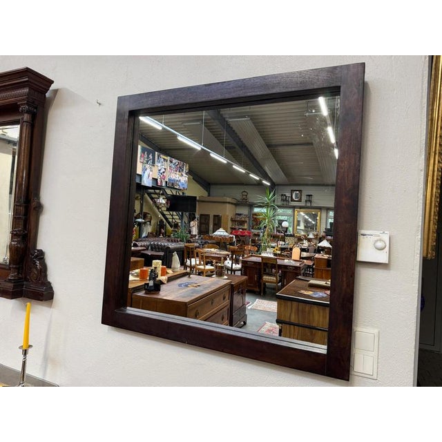 Antique Wall Mirror Frame, Height x Width x Depth 100 x 100 x 4 cm. For sale is a heavy, antique wall mirror dating from...