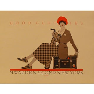 German Art Deco Lady Golfer Poster For Sale