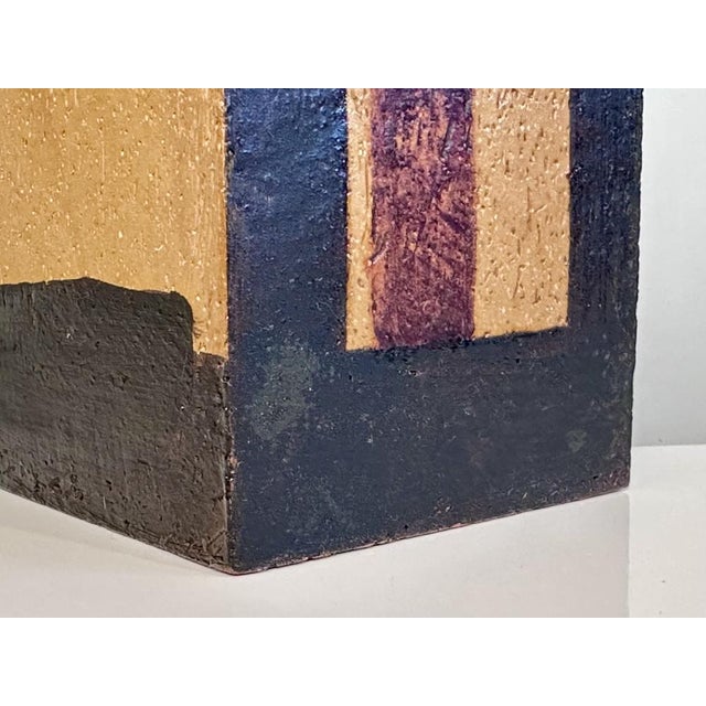 Sculptural Cubic Studio Ceramic Art Jug, Germany, 1940s For Sale - Image 14 of 18