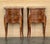 Pair Antique French Louis XV Marquetry Marble Top Nightstands with Two Drawers For Sale - Image 18 of 18
