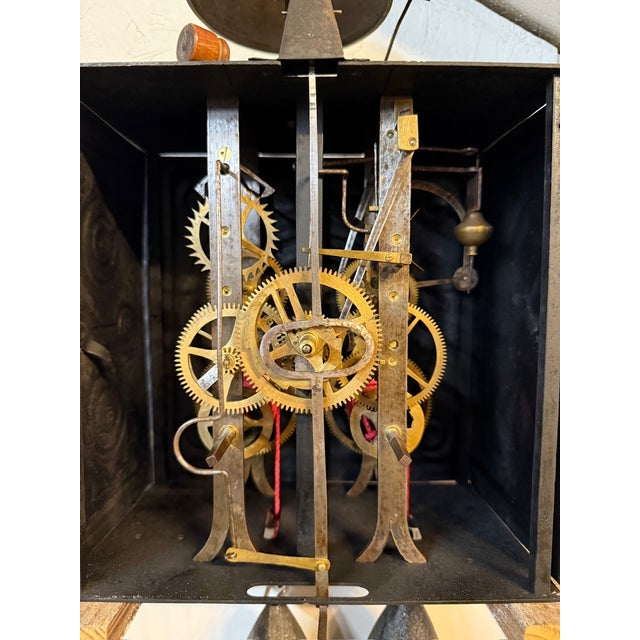 Brass 19th C. French Morbier Clock or Comtoise Movement For Sale - Image 8 of 14