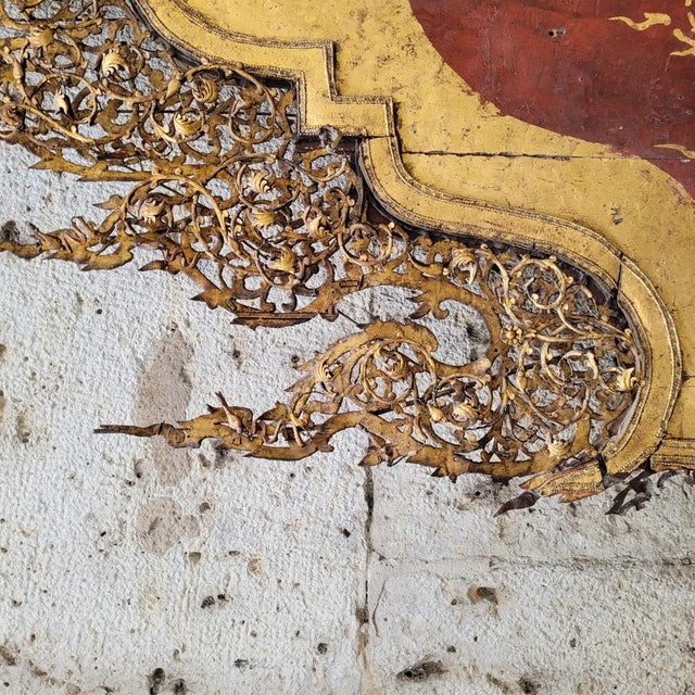 Burmese Artist, Baroque Altar, 1800s, Metal, Wood and Gold For Sale - Image 10 of 18