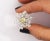 Metal Gia Certified 1.52 Carat Fancy Greenish Yellow Diamond Briolette Snowflake Ring Size 6.5 For Sale - Image 7 of 8