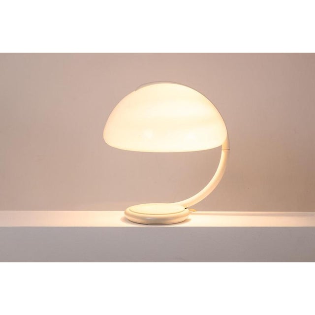 White Serpente Table Lamp by Elio Martinelli, 1960s For Sale - Image 9 of 10