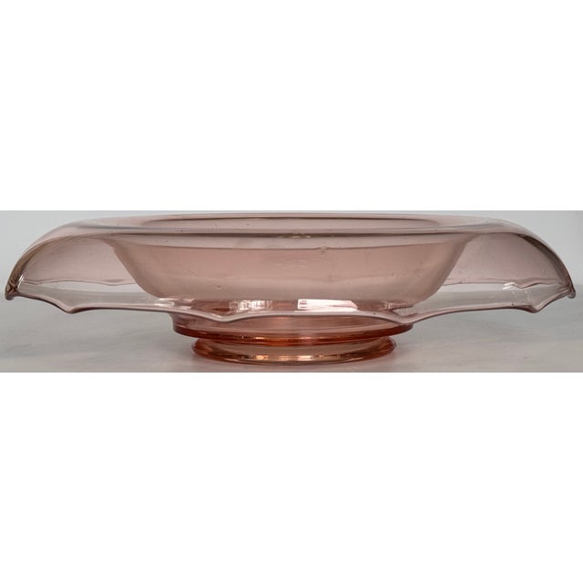 1930’s Fostoria Fairfax Blush Pink Centerpiece Bowl For Sale - Image 12 of 16
