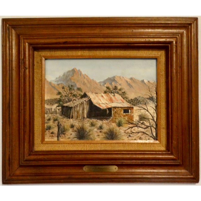'Dona Ana Southwest Desert Cabin View' Oil Painting, Connie Blake For Sale - Image 12 of 12