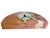 Art Deco Art Deco Staiger Quartz West Germany Mantel Clock Half-Moon Pink Marble Base For Sale - Image 3 of 9