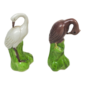 Small Late 19th Century Chinese Porcelain Birds - A Pair