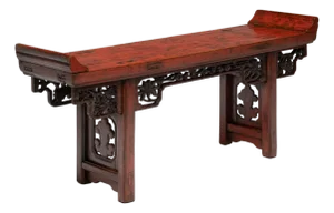 Chinese Petite Red Lacquer Altar Table, C. 1850