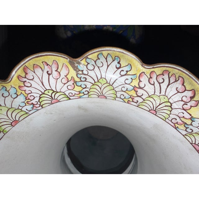 Chinese A Magnificent & Monumental Pair of Chinese Canton Enamel "Hundred Flowers" Vases For Sale - Image 3 of 9