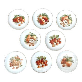 Vintage Schumann Arzberg Assorted Fruit, Dessert or Salad Plates. Set of Eight. For Sale