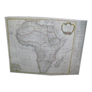 Robert De Vaugondy Copper Print Antique Map of Afrique Africa Empires Kingdoms