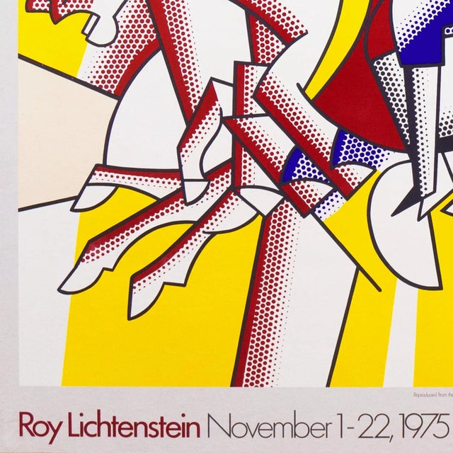 Roy Lichtenstein 'The Red Horseman' 1975, After Roy Lichtenstein, Hand Signed by Lichtenstein, Leo Castelli Gallery Exhibition Poster, Pop Art For Sale - Image 4 of 10