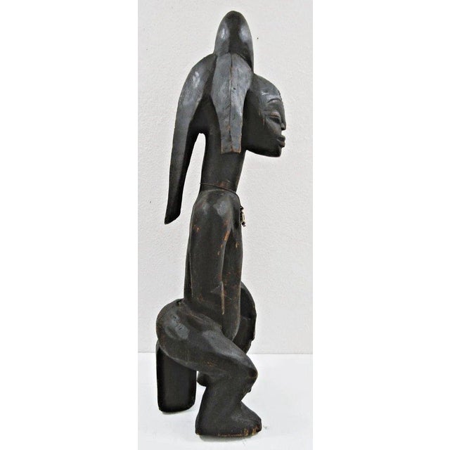 Black Antique African Mumuye Iagalagana Jagana Seated Figure Sculpture From Nigeria For Sale - Image 8 of 12