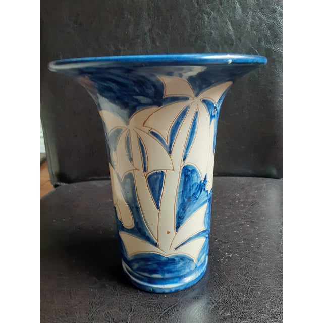 Mid Century Danish Humlebaek Vase Featuring Elephant and Palm Trees For Sale In New York - Image 6 of 9