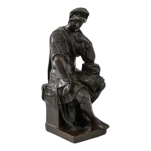 Turn of the Century Metal Sculpture after Michelangelo