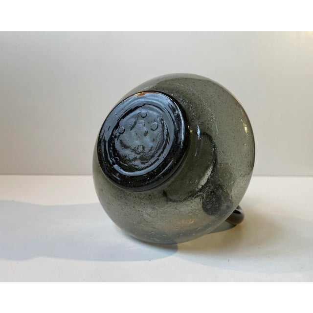 Vintage Pitcher in Grey Blister Glass by Zbigniew Horbowy, 1970s For Sale - Image 6 of 8