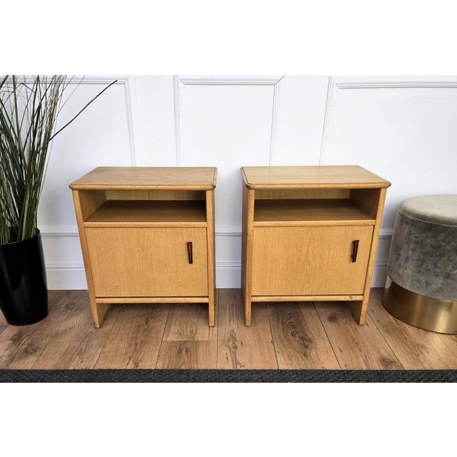 1950s Mid-Century Modern Italian Wood Nightstands, 1950s, Set of 2 For Sale - Image 5 of 10
