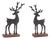 Metal Deer Figurines on Wood Base (Set of 2) For Sale
