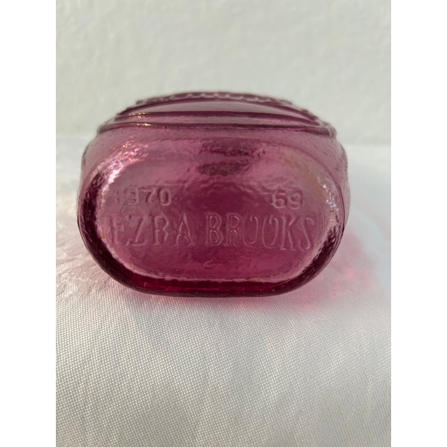 Vintage Ezra Brooks Pink Glass Whiskey Decanter For Sale In West Palm - Image 6 of 6