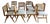 Brazilian Mid-Century Set of Six Chairs in Hardwood Faux Leather For Sale