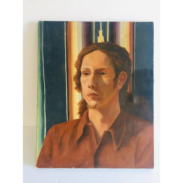 Male 70’s portrait O/C 20x16 Unframed Undigned