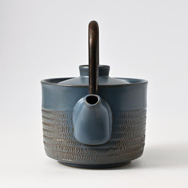 Mid-Century Modern Mid-Century Chevron Teapot by Gill Pemberton for Denby, 1960s For Sale - Image 3 of 13