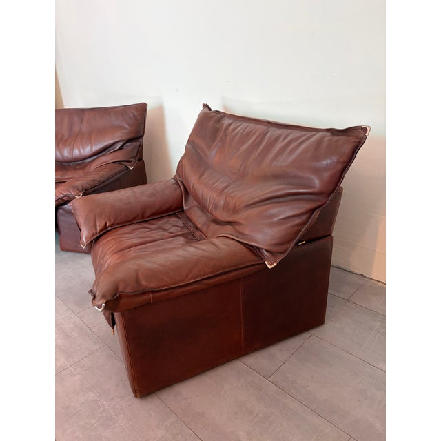 Vintage Leather Armchairs, 1970s, Set of 2 For Sale - Image 14 of 18
