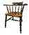Victorian Elm and Birch Captain's Chair, England, 1880s For Sale