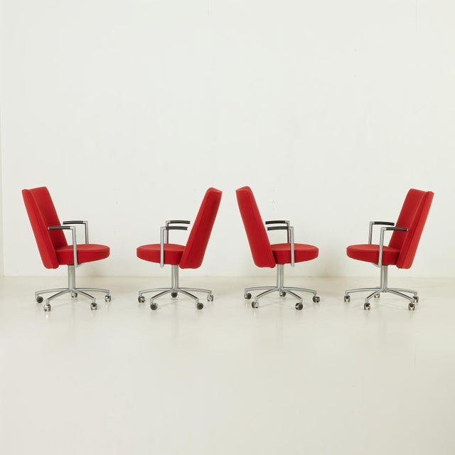 Textile Partner Chairs by J. Foersom & P. ​​Hiort-Lorenzen for Erik Jørgensen, Denmark, 1970s, Set of 4 For Sale - Image 7 of 18