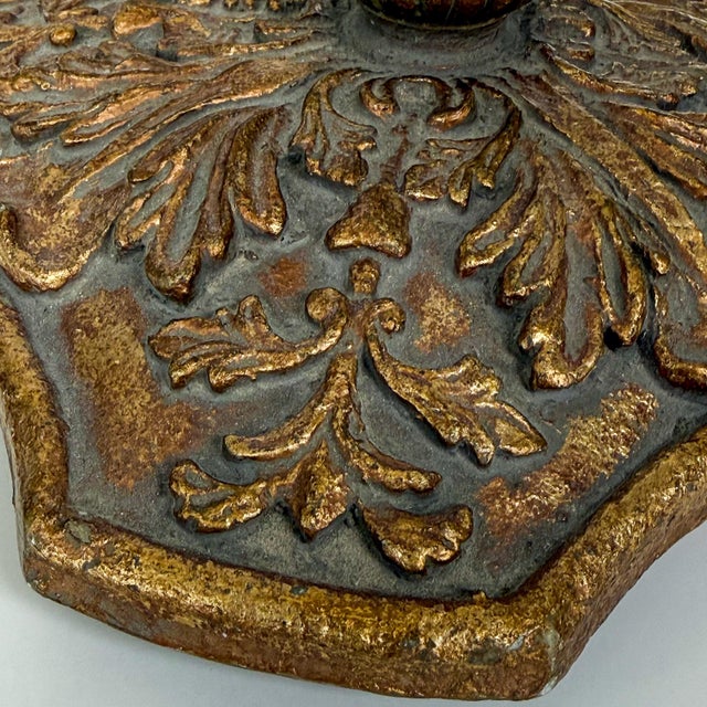 Vintage Gilt Decorative Box With Relief Foliate Motif For Sale In Raleigh - Image 6 of 6