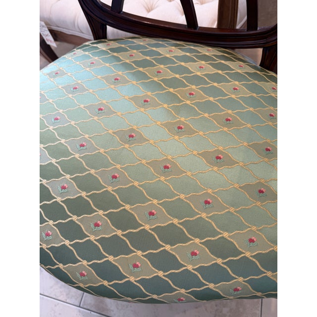 Wood Pair of Mahogany Hepplewhite Style Arm Chairs For Sale - Image 7 of 8