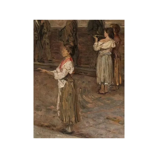 Gioacchino Toma, The Ash Rain of Mount Vesuvius, 19th Century, Oil on Canvas, Framed For Sale - Image 4 of 12
