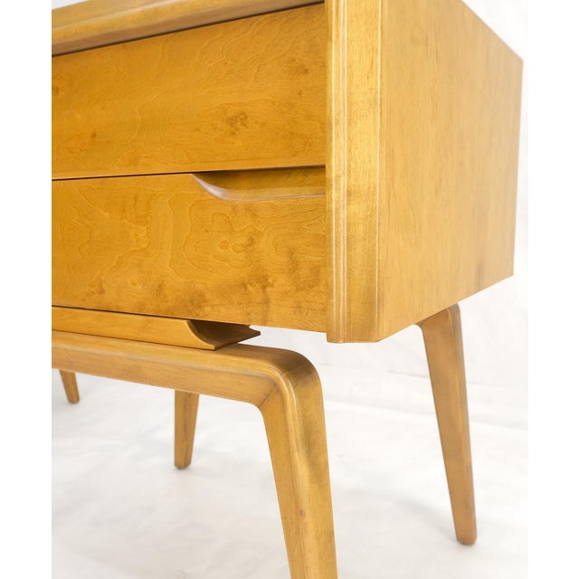Pair Swedish Edmond Spence 2 Drawer Blond Birch Night Bed Stands Cabinets MINT! For Sale - Image 16 of 16