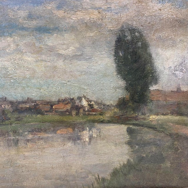 French Early 20th Century Landscape Oil Painting by Mathieu Thirionet (1860–1937) For Sale - Image 3 of 13
