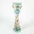French Art Nouveau Floral-Decorated Majolica Jardiniere With Tall Pedestal For Sale - Image 13 of 13