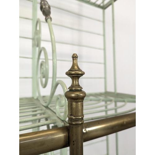 Vintage Bakers Shelf in Green and Gold For Sale - Image 10 of 12