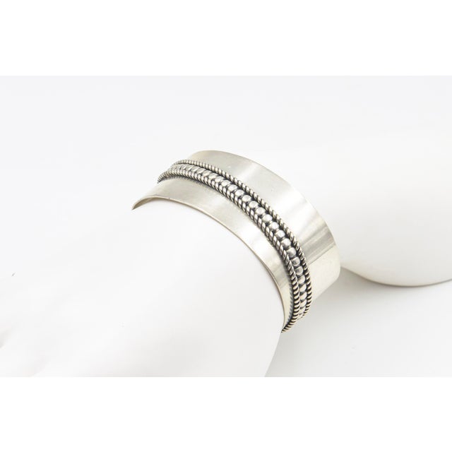 Native American Navajo Sterling Silver Cuff Bracelet by Tom Hawk For Sale - Image 10 of 11