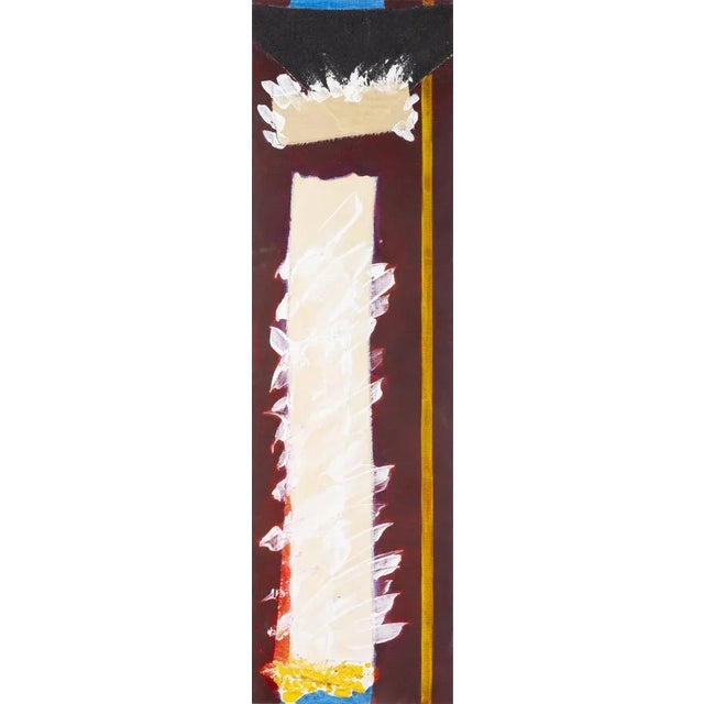 "Untitled", mixed media on canvas. Signed and dated 2009. Dimensions: 140 x 40 cm.