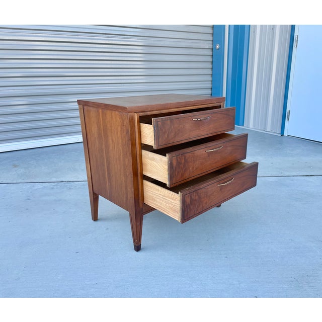 1960s Mid Century Walnut Nightstand by Kent Coffey Chairish