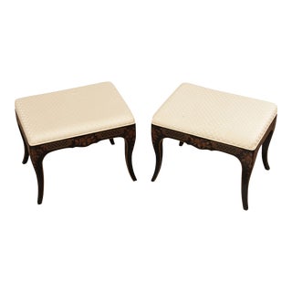 Drexel 'Et Cetera' Pair of Chinoiserie Decorated Benches For Sale