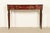 Chinoiserie Maitland Smith English Regency Chinoiserie Hand-Painted Red Lacquered Console Table For Sale - Image 3 of 14