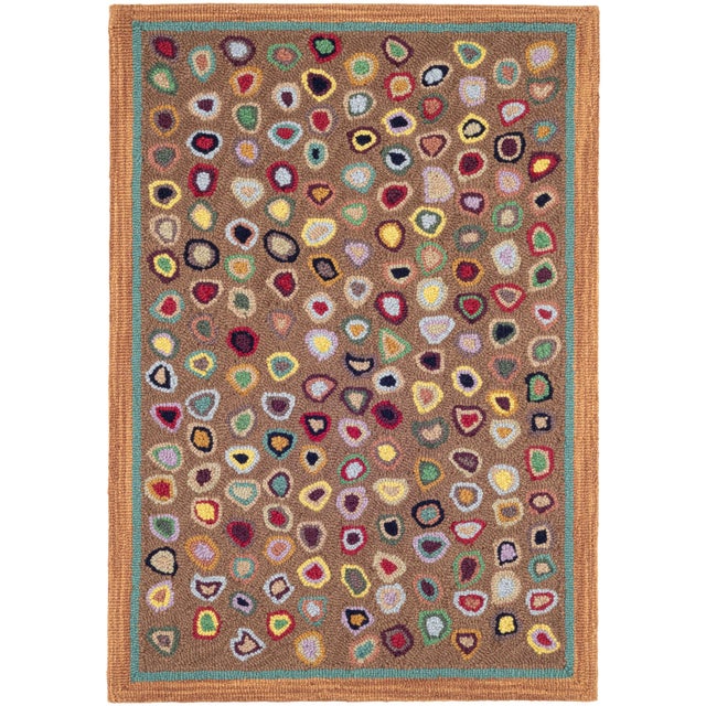 Dash & Albert by Annie Selke Cat's Paw Brown Micro Hooked Wool Rug, 3' x 5' For Sale In Boston - Image 6 of 6