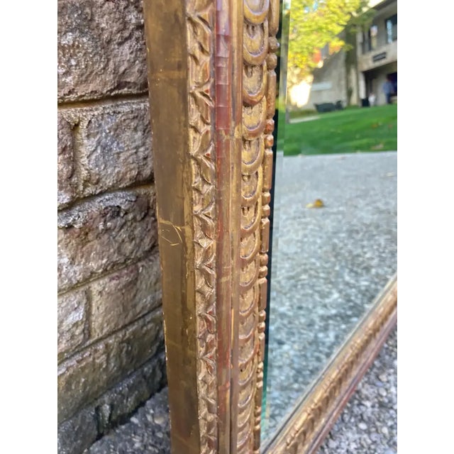 Late 19th Century Gilt Framed French Carved Mirror With Helmet For Sale - Image 9 of 12