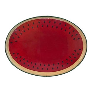 Vintage Papier-Mâché Watermelon Tray For Sale