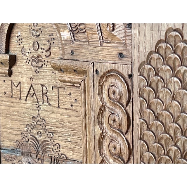 Early 19th Belgian Bleached Oak Trunk With Original Iron Hardware For Sale - Image 9 of 12