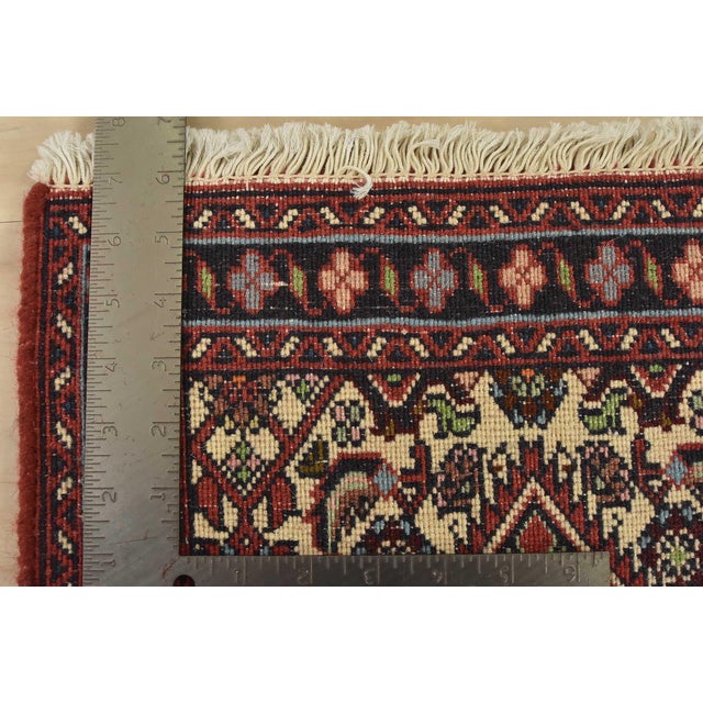 Fine Bidjar Rug 1’4” X 1’11” Ivory Wool Vintage Hand-Knotted Carpet For Sale In Philadelphia - Image 6 of 6