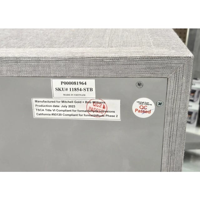 Gray Mitchell Gold + Bob Williams Ariel Gray 1 Drawer Nightstand For Sale - Image 8 of 12